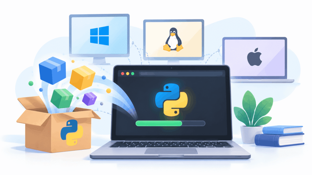 Python könyvtárak telepítése - illusztráció